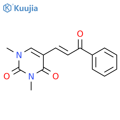 1,3-dimethyl-5-[(1E)-3-oxo-3-phenylprop-1-en-1-yl]-1,2,3,4-tetrahydropyrimidine-2,4-dione structure