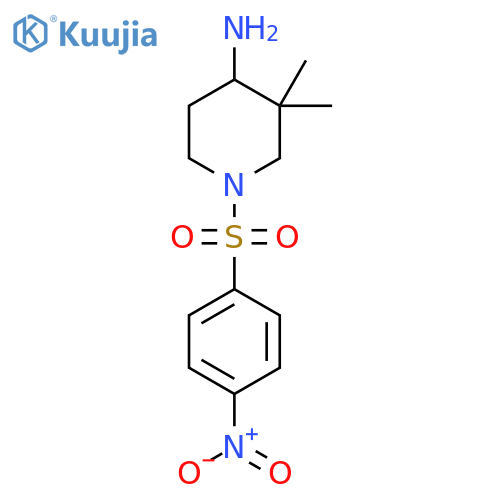 3,3-Dimethyl-1-(4-nitrobenzenesulfonyl)piperidin-4-amine structure
