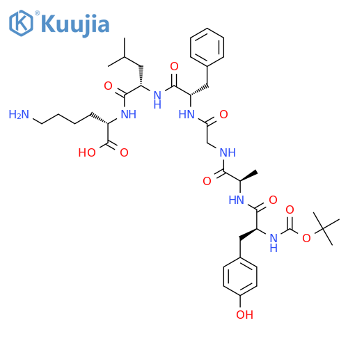 (Boc-Tyr1,D-Ala2)-Leu-Enkephalin-Lys Boc-Tyr-D-Ala-Gly-Phe-Leu-Lys-OH structure