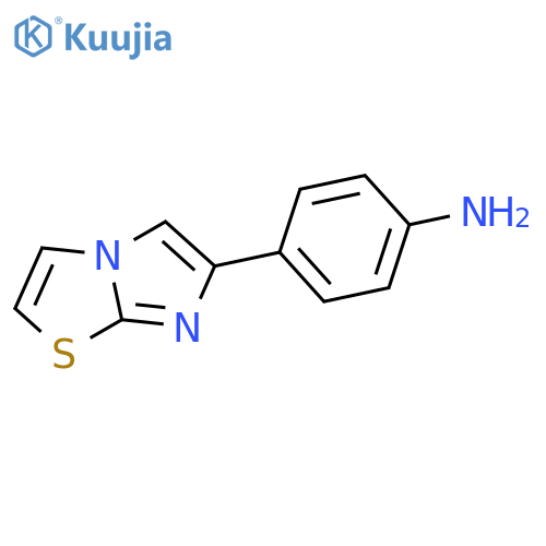 4-{imidazo[2,1-b][1,3]thiazol-6-yl}aniline structure