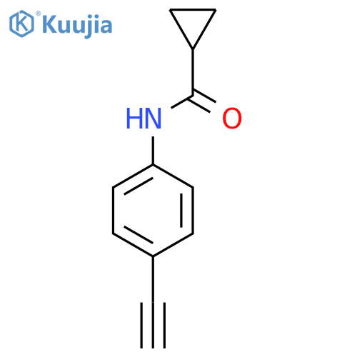 N-(4-ethynylphenyl)cyclopropanecarboxamide structure