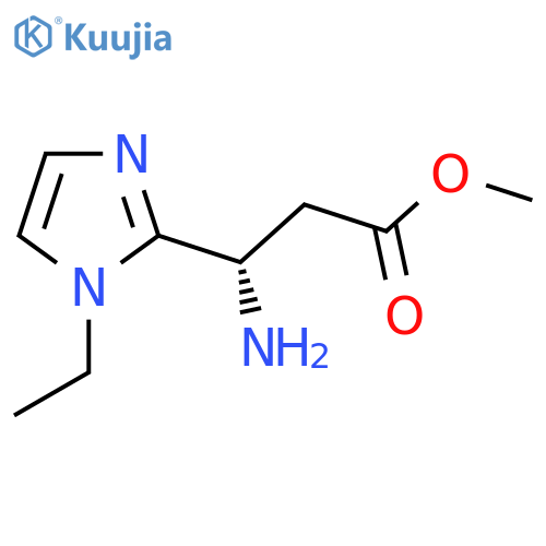 methyl (3S)-3-amino-3-(1-ethyl-1H-imidazol-2-yl)propanoate structure