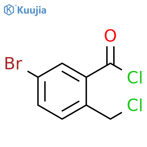 Benzoyl chloride, 5-bromo-2-(chloromethyl)- structure