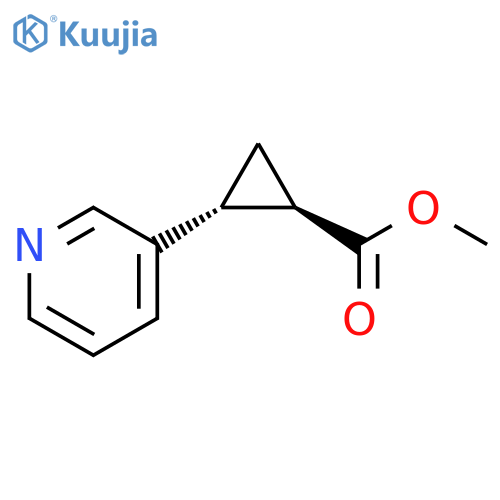 (1R,2R)-methyl 2-(pyridin-3-yl)cyclopropanecarboxylate structure