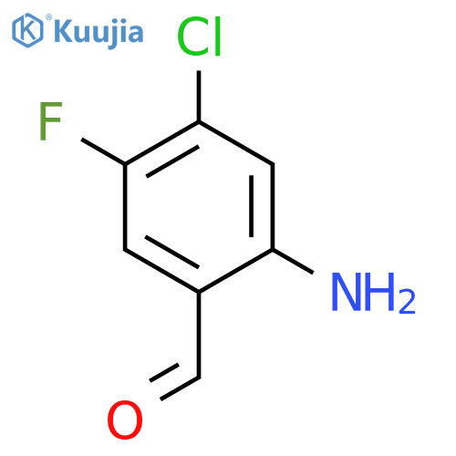 2-amino-4-chloro-5-fluorobenzaldehyde structure