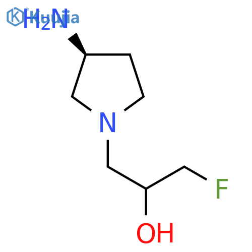 1-[(3S)-3-Aminopyrrolidin-1-yl]-3-fluoropropan-2-ol structure