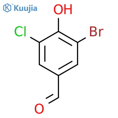3-Bromo-5-chloro-4-hydroxybenzaldehyde structure