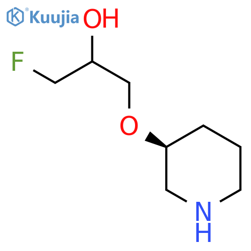 1-fluoro-3-[(3S)-piperidin-3-yloxy]propan-2-ol structure