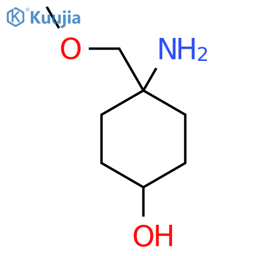 4-Amino-4-(methoxymethyl)cyclohexan-1-ol structure