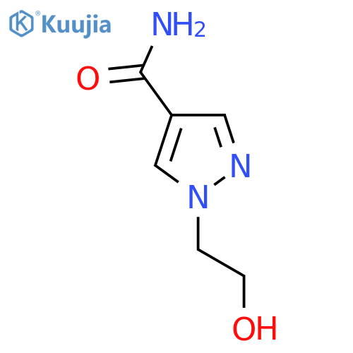 1-(2-hydroxyethyl)-1H-pyrazole-4-carboxamide structure
