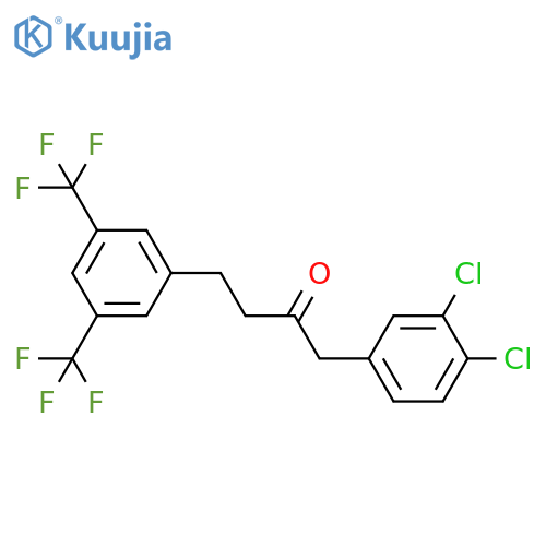 2-Butanone, 4-[3,5-bis(trifluoromethyl)phenyl]-1-(3,4-dichlorophenyl)- structure