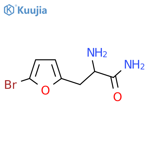 2-Amino-3-(5-bromofuran-2-yl)propanamide structure