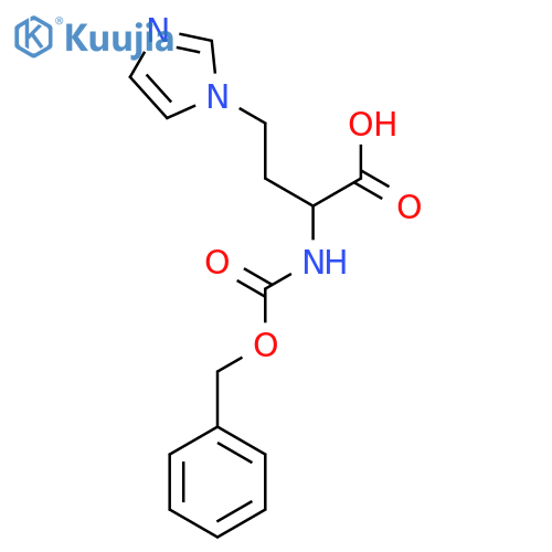 2-{[(benzyloxy)carbonyl]amino}-4-(1H-imidazol-1-yl)butanoic acid structure