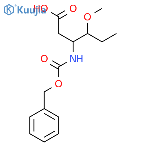 3-{[(Benzyloxy)carbonyl]amino}-4-methoxyhexanoic acid structure