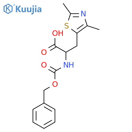 2-{[(Benzyloxy)carbonyl]amino}-3-(dimethyl-1,3-thiazol-5-yl)propanoic acid structure