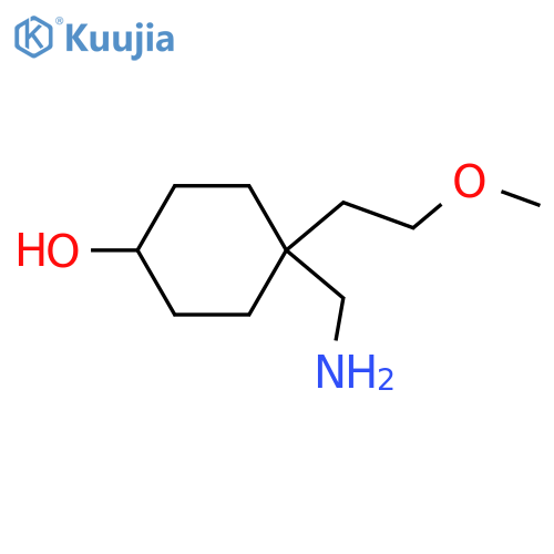 4-(Aminomethyl)-4-(2-methoxyethyl)cyclohexan-1-ol structure