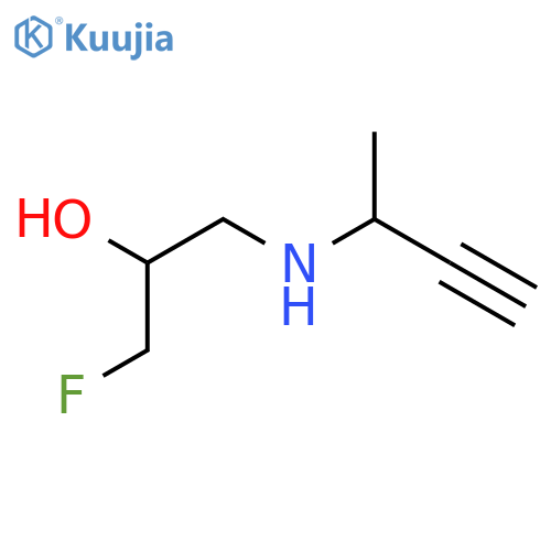 1-[(But-3-yn-2-yl)amino]-3-fluoropropan-2-ol structure