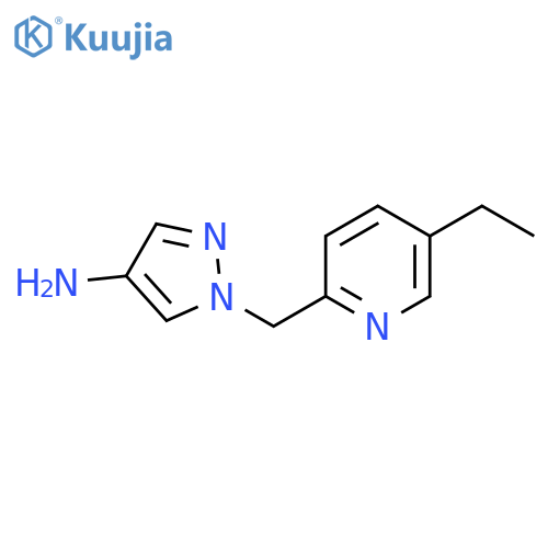 1-[(5-ethylpyridin-2-yl)methyl]-1H-pyrazol-4-amine structure