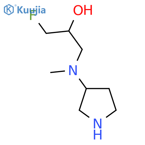 1-Fluoro-3-[methyl(pyrrolidin-3-yl)amino]propan-2-ol structure