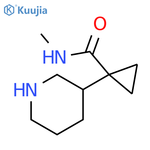 Cyclopropanecarboxamide, N-methyl-1-(3-piperidinyl)- structure