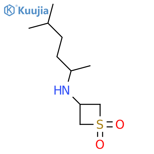 3-[(5-methylhexan-2-yl)amino]-1λ?-thietane-1,1-dione structure