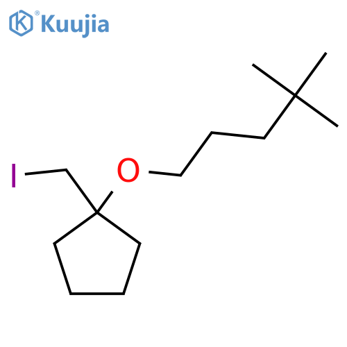 1-[(4,4-Dimethylpentyl)oxy]-1-(iodomethyl)cyclopentane structure