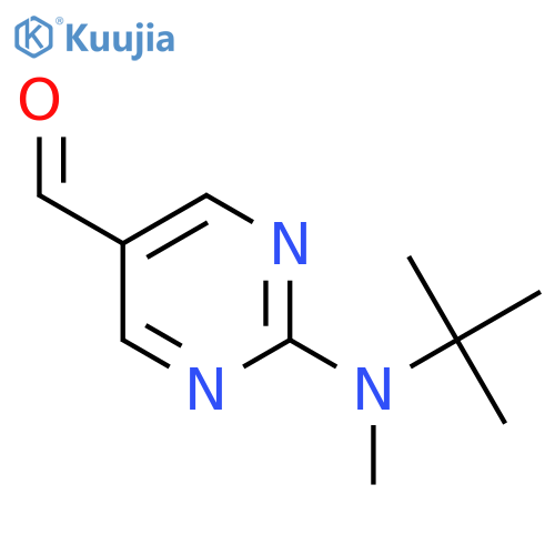 2-[tert-Butyl(methyl)amino]pyrimidine-5-carbaldehyde structure