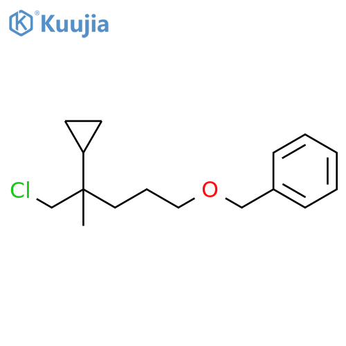 Benzene, [[(5-chloro-4-cyclopropyl-4-methylpentyl)oxy]methyl]- structure