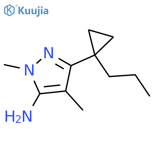 1,4-Dimethyl-3-(1-propylcyclopropyl)-1H-pyrazol-5-amine structure