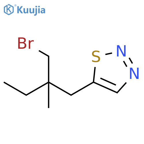 1,2,3-Thiadiazole, 5-[2-(bromomethyl)-2-methylbutyl]- structure