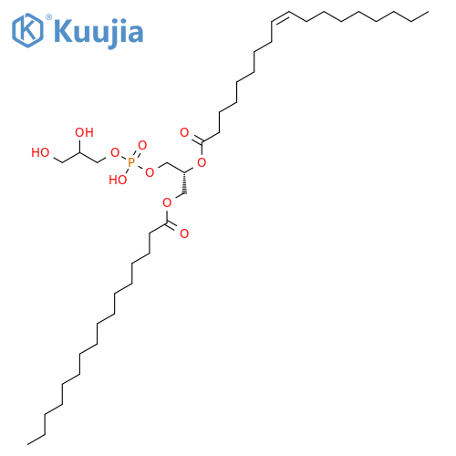 1-Palmitoyl-2-oleoyl-sn-glycero-3-(phospho-rac-(1-glycerol)) structure