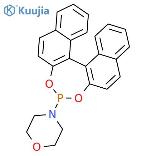 (S)-4-(Dinaphtho2,1-d:1',2'-f1,3,2-dioxaphosphepin-4-yl)morpholine structure