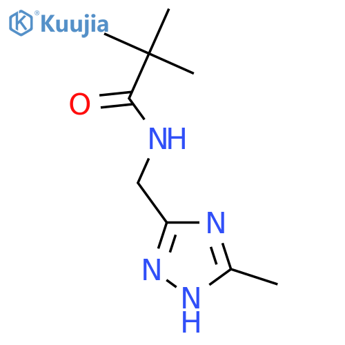 2,2-dimethyl-N-[(3-methyl-1H-1,2,4-triazol-5-yl)methyl]propanamide structure