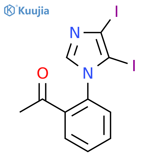 1-[2-(4,5-diiodo-1H-imidazol-1-yl)phenyl]ethan-1-one structure