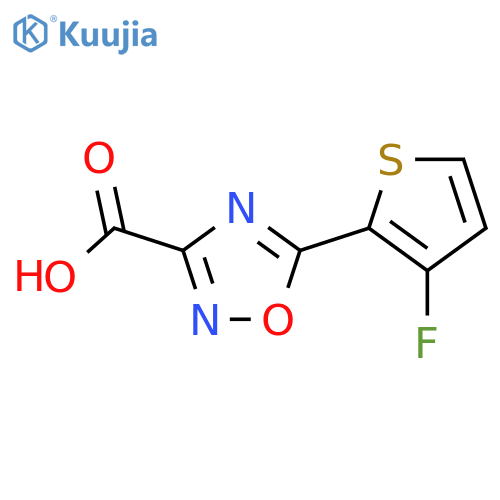 5-(3-Fluorothiophen-2-yl)-1,2,4-oxadiazole-3-carboxylic acid structure