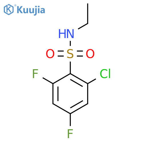 2-chloro-N-ethyl-4,6-difluorobenzene-1-sulfonamide structure