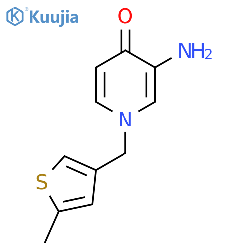 3-Amino-1-[(5-methylthiophen-3-yl)methyl]-1,4-dihydropyridin-4-one structure