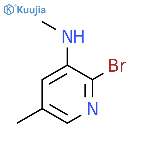 2-bromo-N,5-dimethylpyridin-3-amine structure
