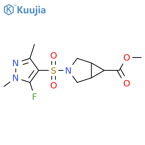 methyl 3-[(5-fluoro-1,3-dimethyl-1H-pyrazol-4-yl)sulfonyl]-3-azabicyclo[3.1.0]hexane-6-carboxylate structure