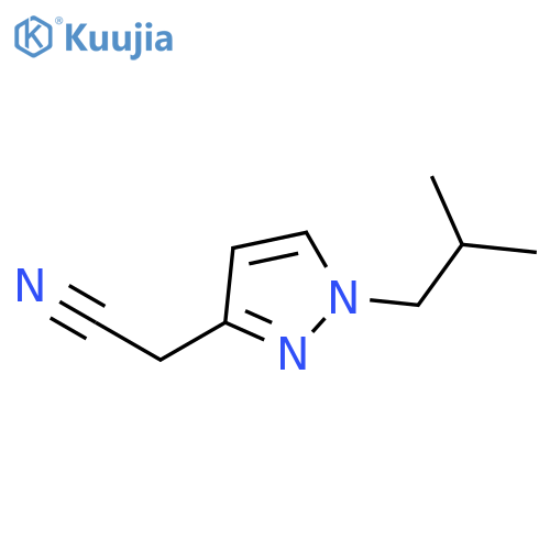 (1-isobutyl-1H-pyrazol-3-yl)acetonitrile structure