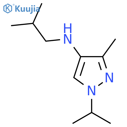 3-methyl-N-(2-methylpropyl)-1-(propan-2-yl)-1H-pyrazol-4-amine structure