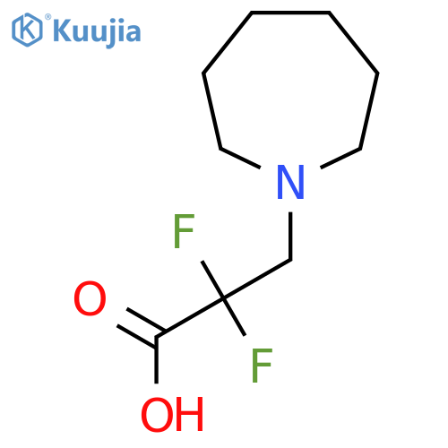 3-(Azepan-1-yl)-2,2-difluoropropanoic acid structure