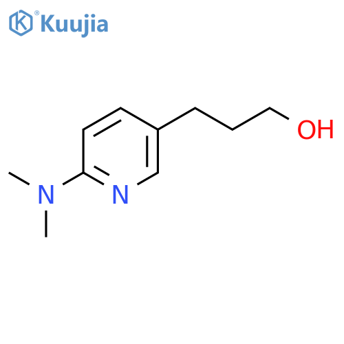 3-[6-(Dimethylamino)pyridin-3-yl]propan-1-ol structure