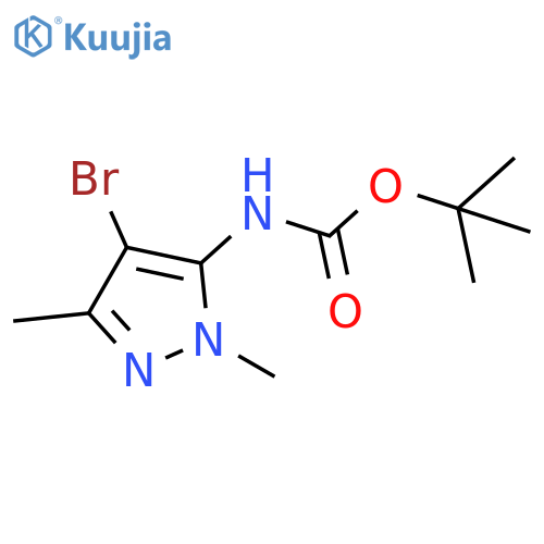 tert-butyl N-(4-bromo-1,3-dimethyl-1H-pyrazol-5-yl)carbamate structure