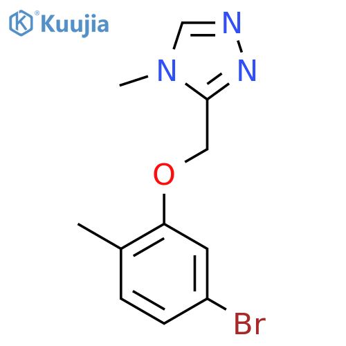 3-[(5-bromo-2-methylphenoxy)methyl]-4-methyl-4H-1,2,4-triazole structure