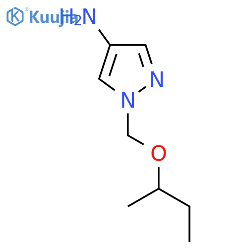 1-[(butan-2-yloxy)methyl]-1H-pyrazol-4-amine structure