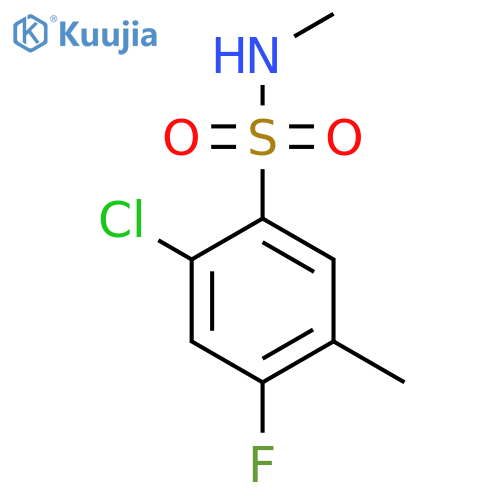 2-Chloro-4-fluoro-N,5-dimethylbenzene-1-sulfonamide structure