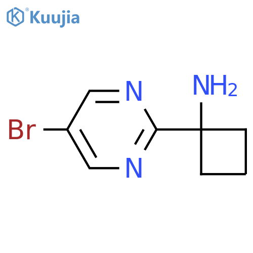 Cyclobutanamine, 1-(5-bromo-2-pyrimidinyl)- structure