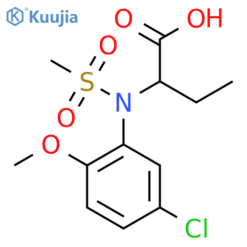 2-(5-Chloro-2-methoxyphenyl)(methylsulfonyl)aminobutanoic acid structure