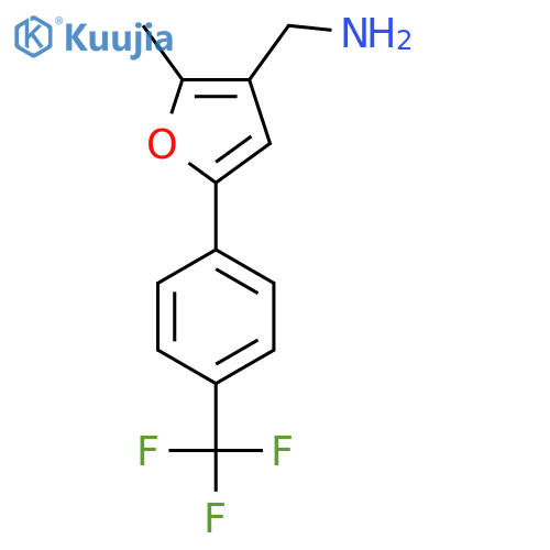 [2-Methyl-5-[4-(trifluoromethyl)phenyl]furan-3-yl]methanamine structure